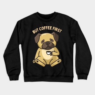 But Coffee First Sleepy cat I need coffee addict This Girl Runs On Caffeine And Sarcasm Crewneck Sweatshirt